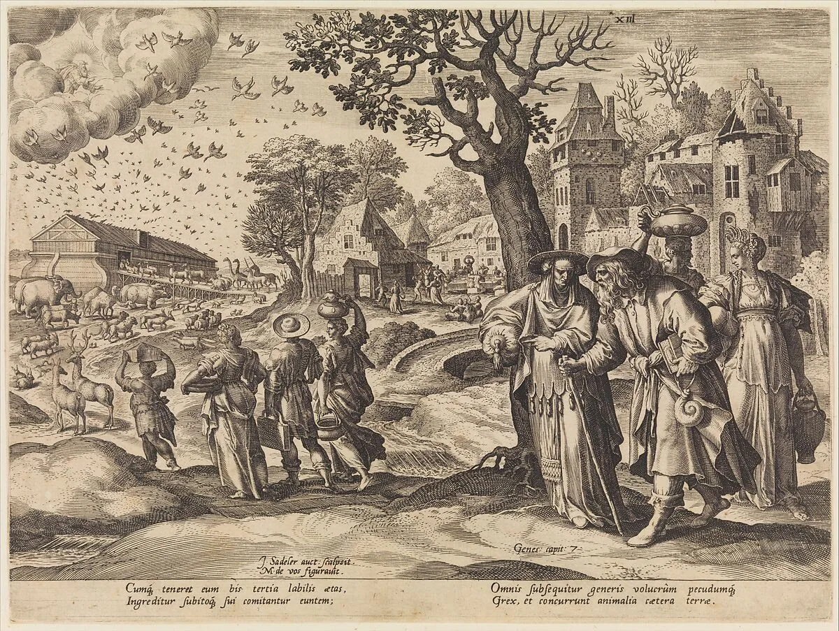 The Animals Going into the Ark from The Story of the Family of Seth — Maerten de Vos|Johann Sadeler I
