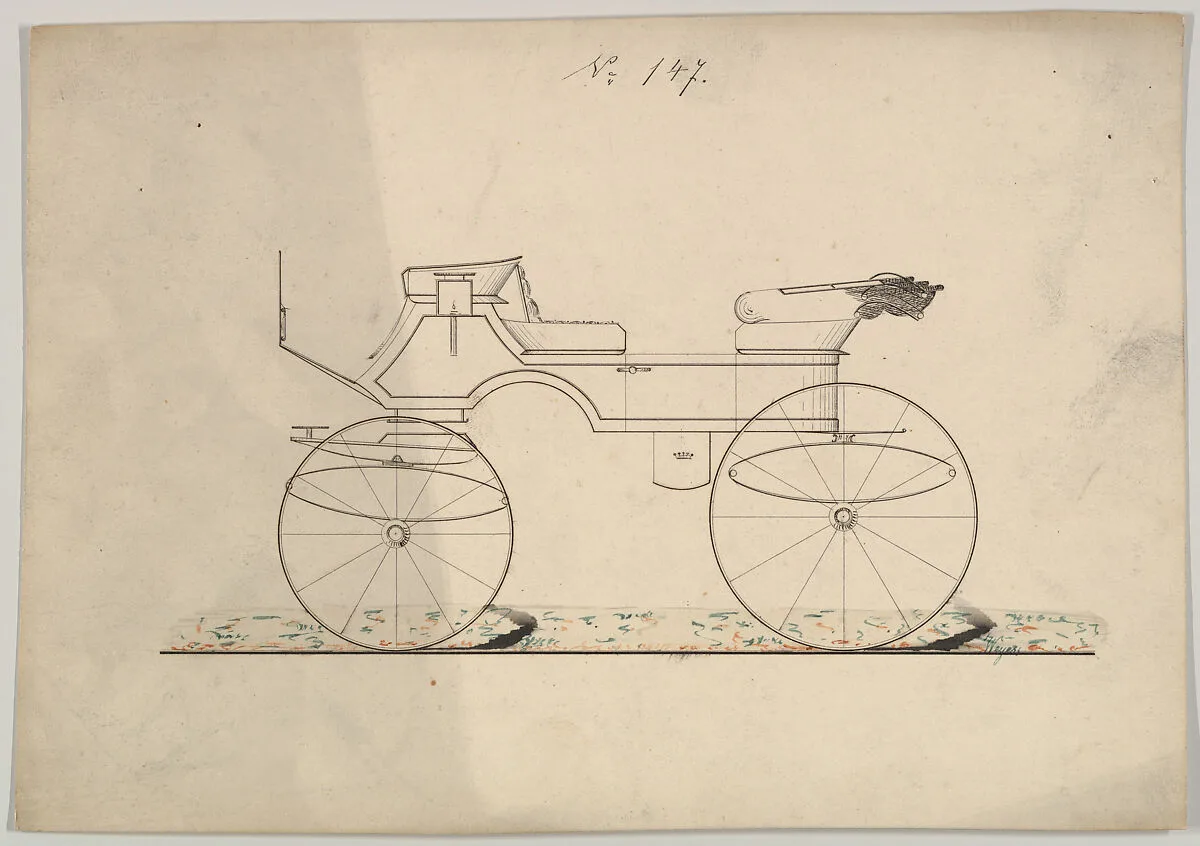 Design for Vis-a-vis/Phaeton, no. 147 — Brewster & Co.|Weyers