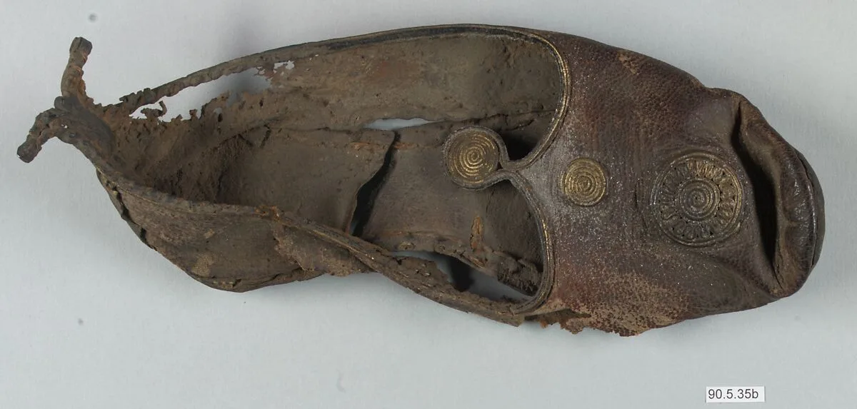 Leather Shoe with Gilded Medallions — Unknown