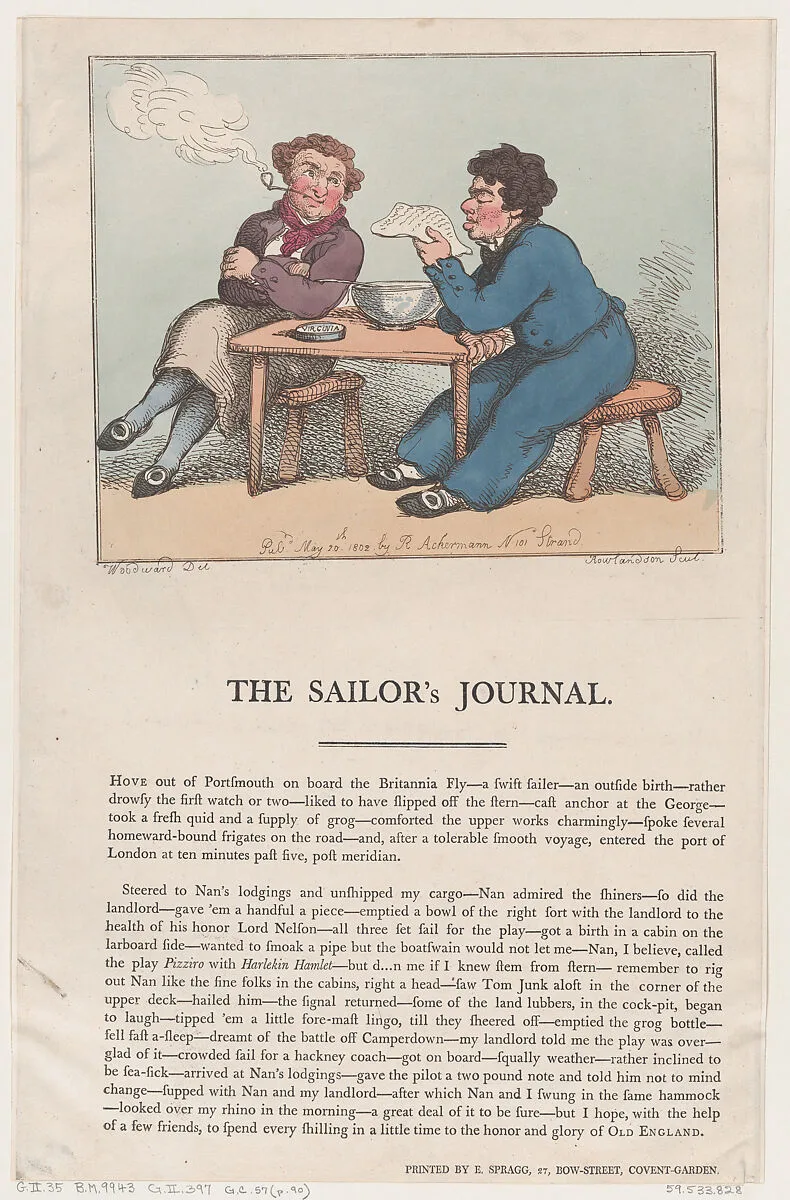 The Sailor's Journal — Thomas Rowlandson