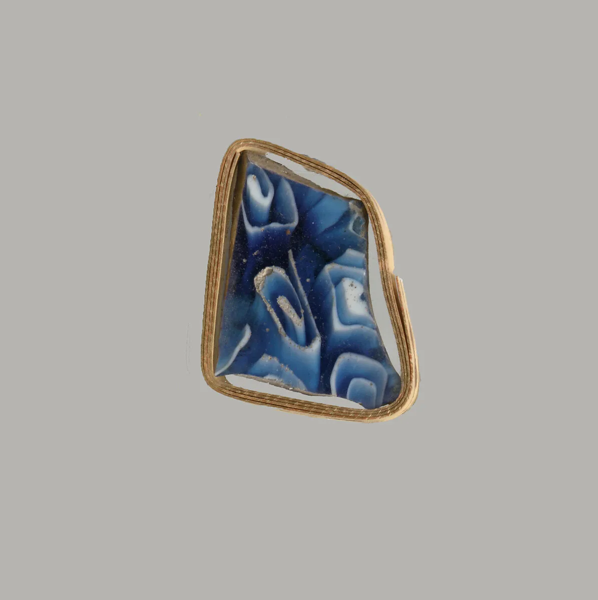Glass mosaic ribbed bowl fragment — Unknown