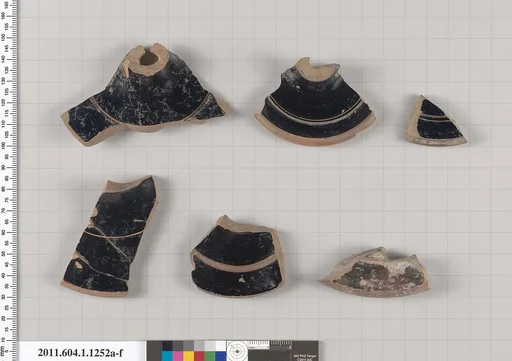 Terracotta fragments of kylikes (drinking cups)