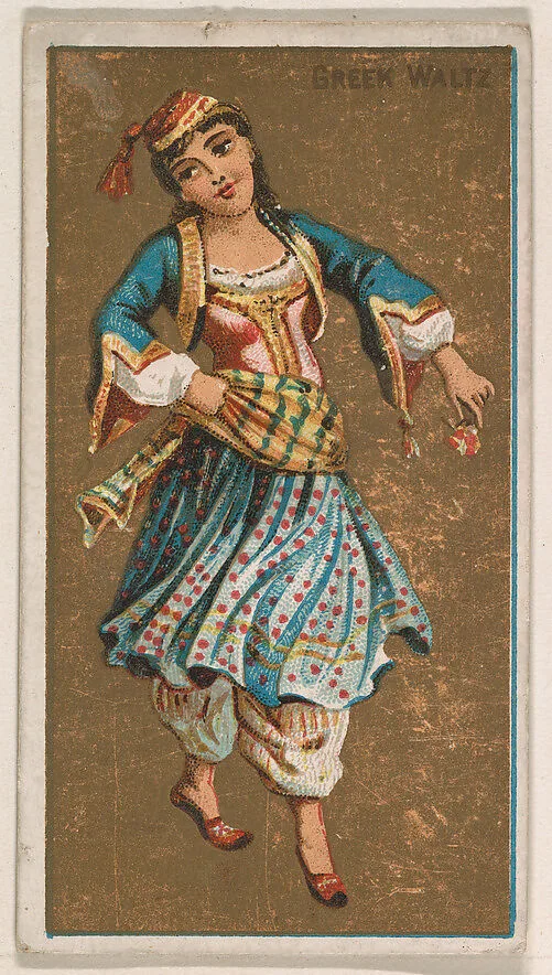 Greek Waltz, from National Dances (N225, Type 1) issued by Kinney Bros. — Kinney Brothers Tobacco Company