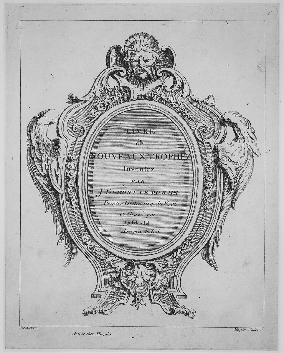 Book of New Trophies — Jacques François Blondel|Gilles-Marie Oppenord|Chez Huquier|Jacques Dumont, called le Romain