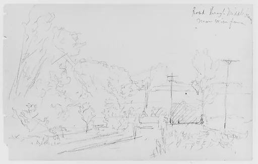 Landscape (Road Through Middle Branch/ Near Wire Farm) (from Sketchbook)