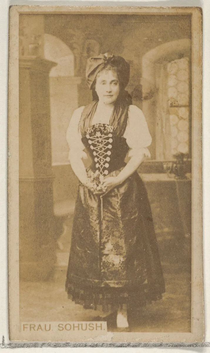 Frau Sohush, from the Actors and Actresses series (N45, Type 8) for Virginia Brights Cigarettes — Allen & Ginter