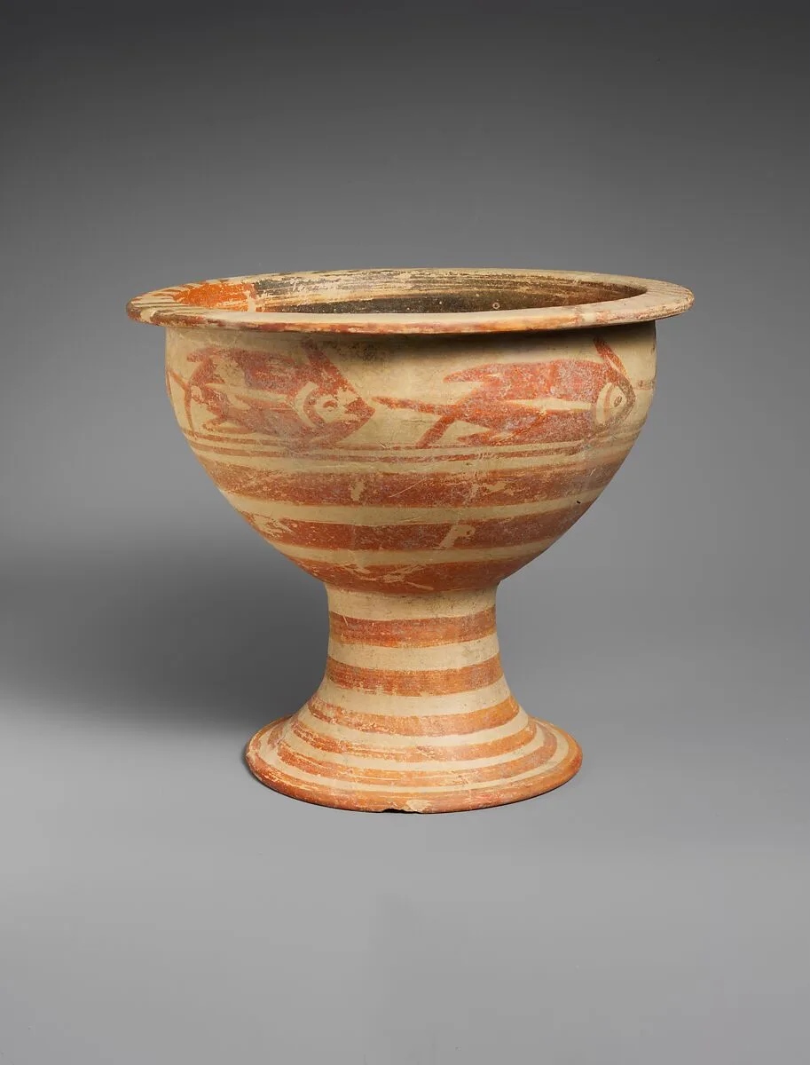 Terracotta footed bowl — Unknown