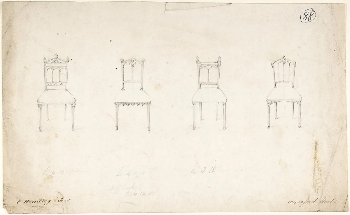 Designs for Four Chairs — Charles Hindley and Sons
