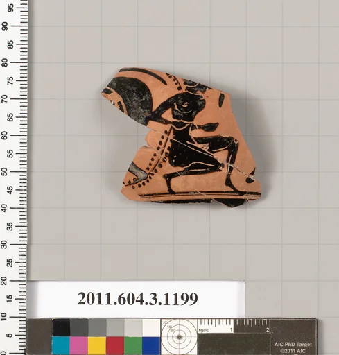 Terracotta fragment of a mastoid (drinking cup with narrow base)