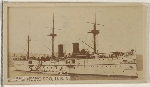 San Francisco, U.S.N., from the Famous Ships series (N50) for Virginia Brights Cigarettes