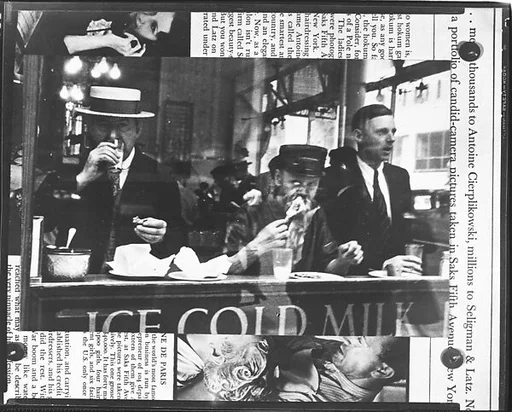 [Copy of Print of "New York Lunch Counter "on Top of Fortune Magazine Page]