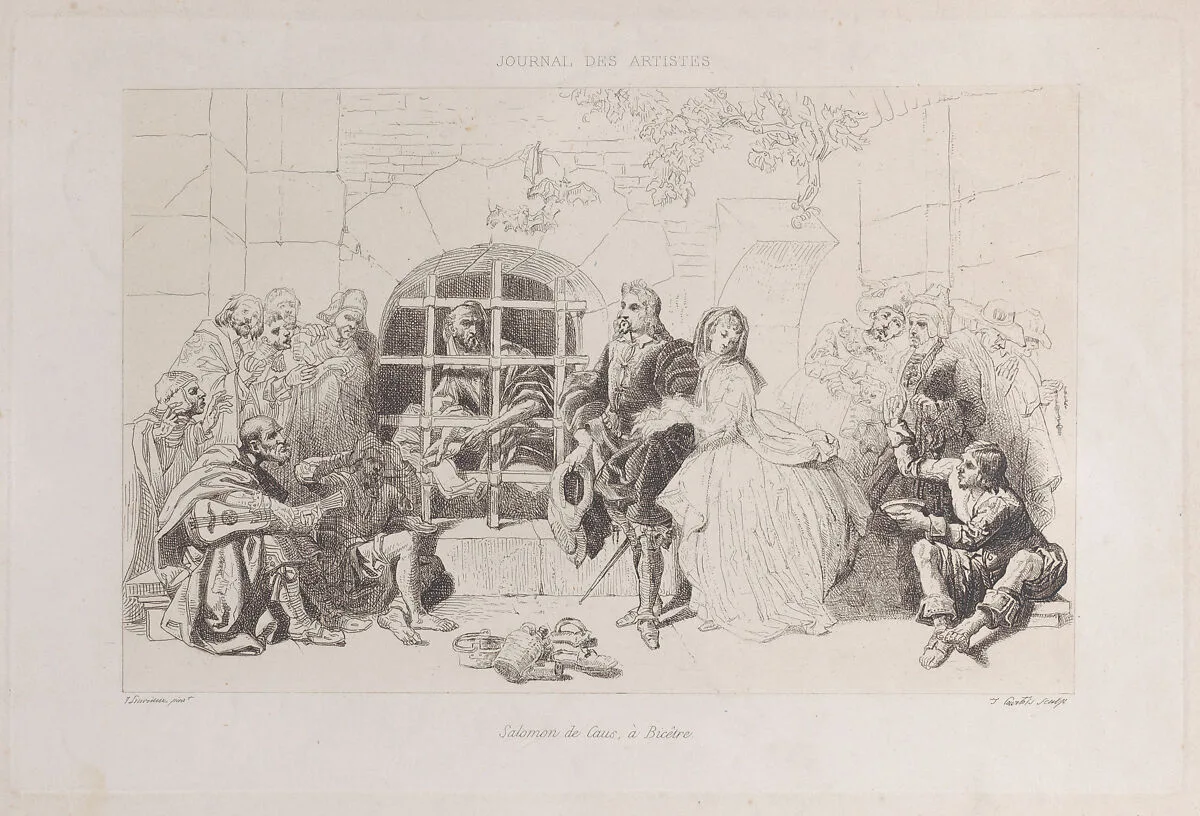 Salamon de Caus at Bicêtre — Jacques Courtois|Salomon de Caus|Jacques-Joseph Lécurieux