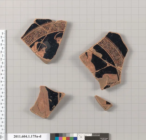 Terracotta fragments of a kylix (drinking cup)