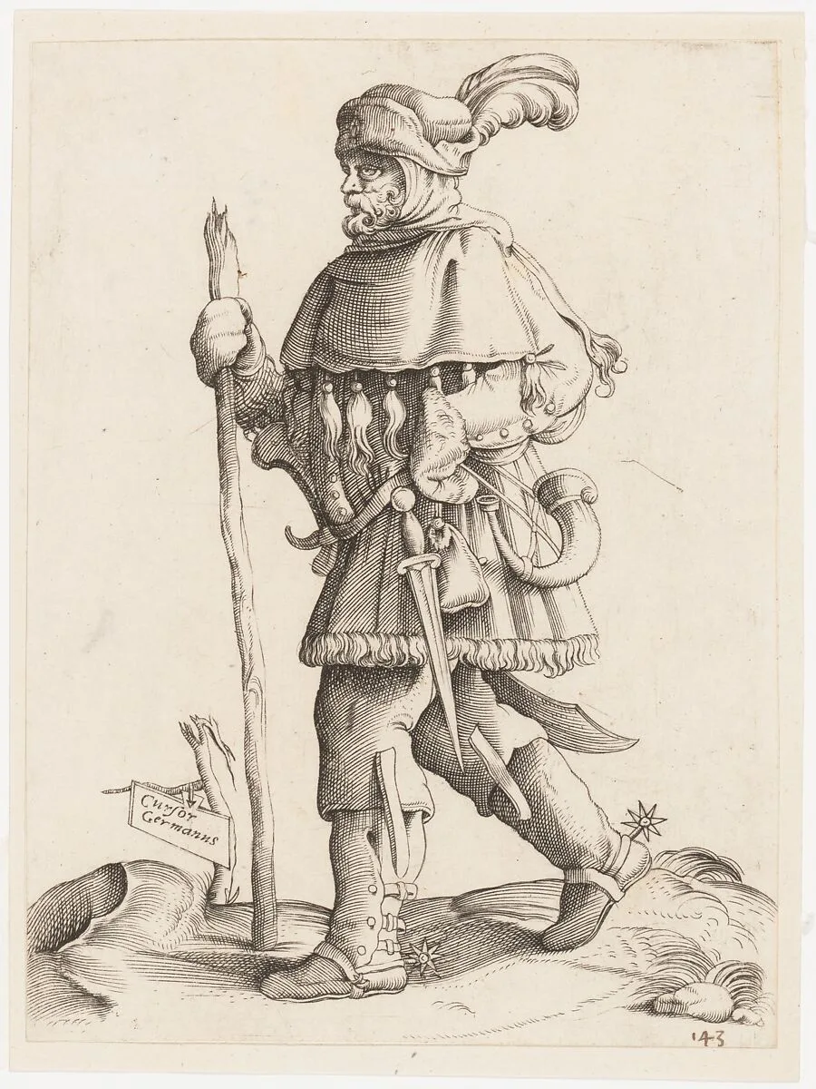 Costume Plate: German Messenger — Enea Vico