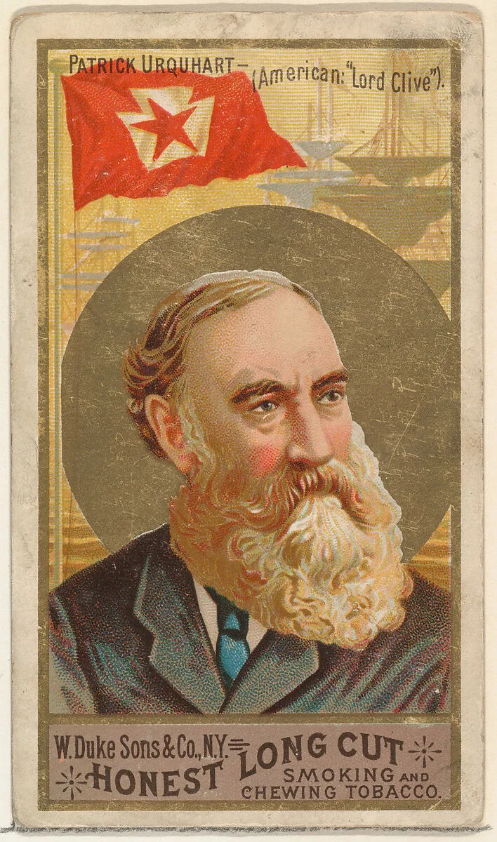 Patrick Urquhart, from the Sea Captains series (N127) issued by Duke Sons & Co. to promote Honest Long Cut Tobacco — George S. Harris & Sons|W. Duke, Sons & Co.