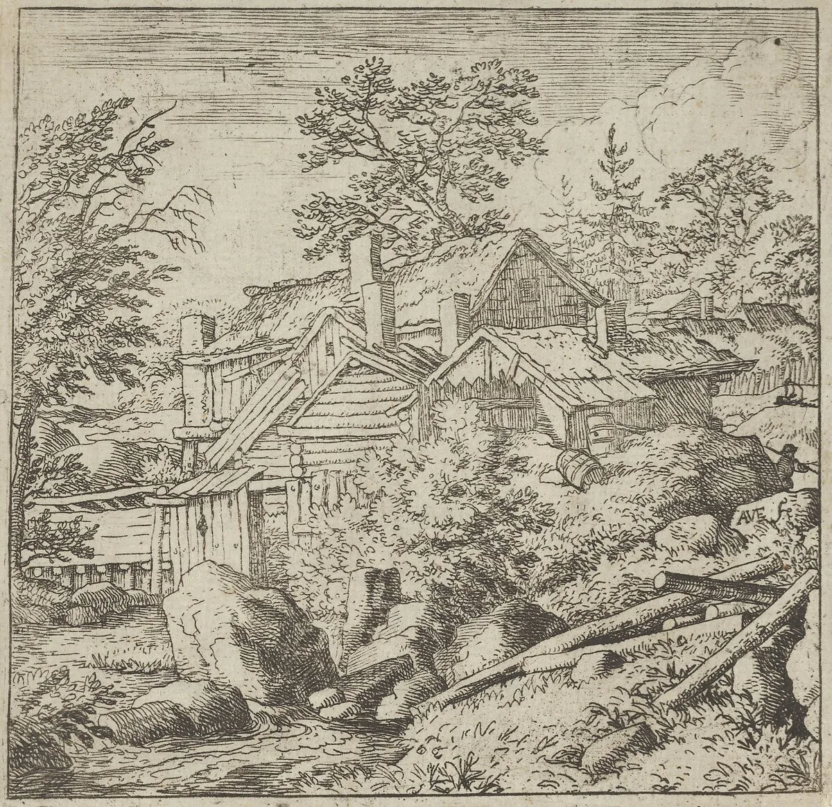 The Hamlet on the Mountainside — Allart van Everdingen