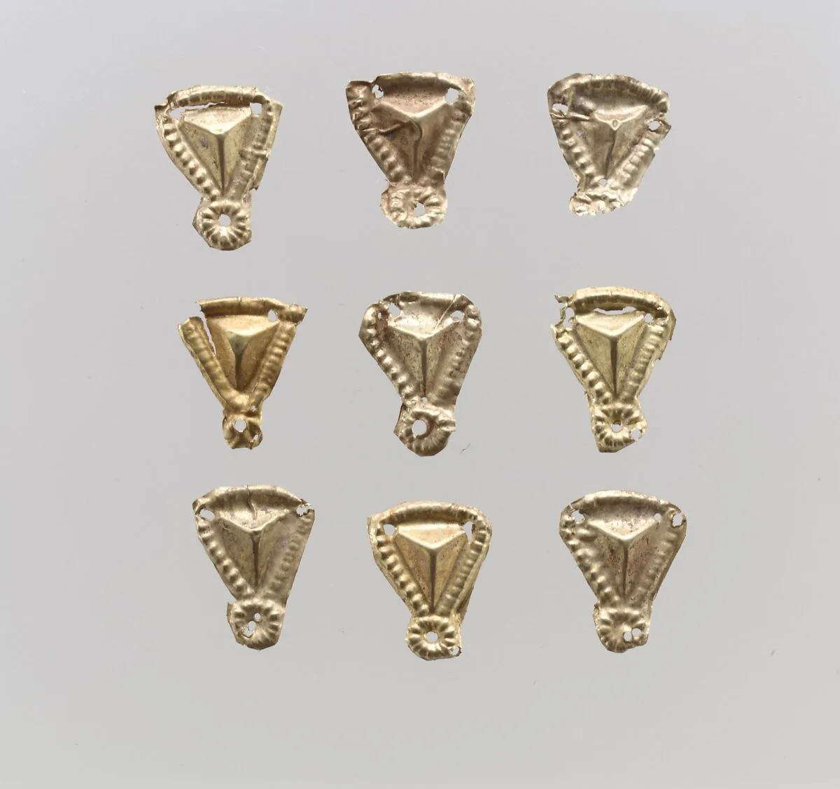 Bead ornaments, triangular, 57 — Unknown