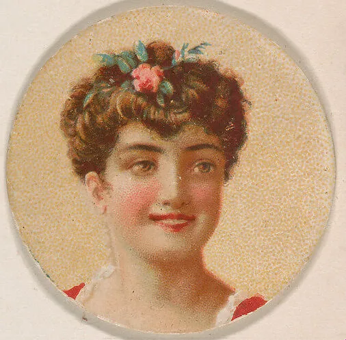 Portrait of woman, from the Novelties series (N228, Type 1) issued by Kinney Bros. — Kinney Brothers Tobacco Company