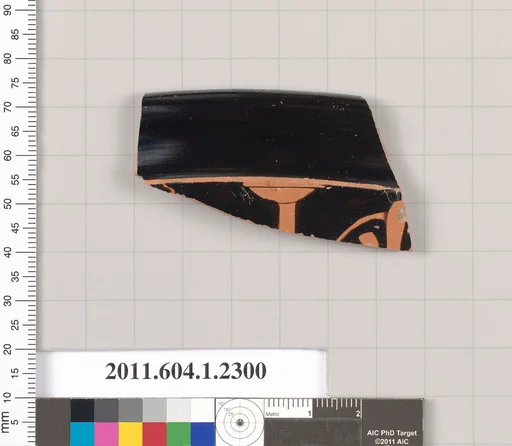 Terracotta rim fragment of a kylix (drinking cup)