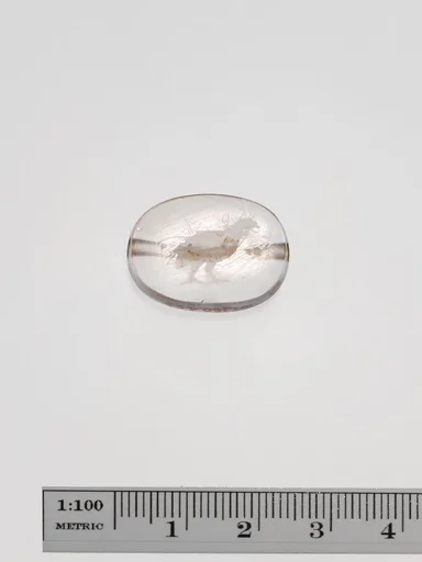 Rock crystal scaraboid seal