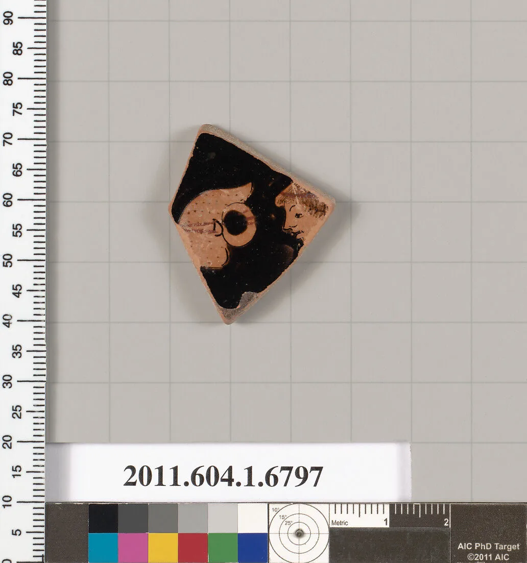 Terracotta fragment of a kylix (drinking cup) — Brygos Painter