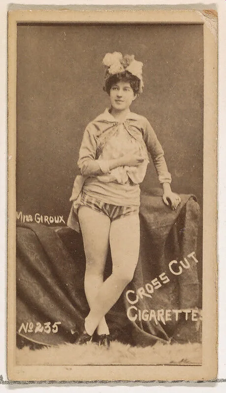 Card Number 235, Miss Giroux, from the Actors and Actresses series (N145-1) issued by Duke Sons & Co. to promote Cross Cut Cigarettes — W. Duke, Sons & Co.