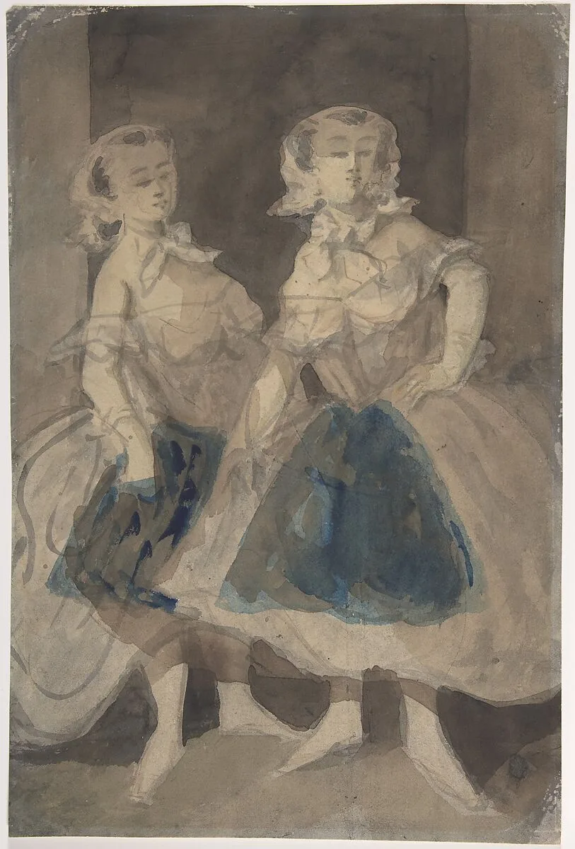 Two Soubrettes — Constantin Guys