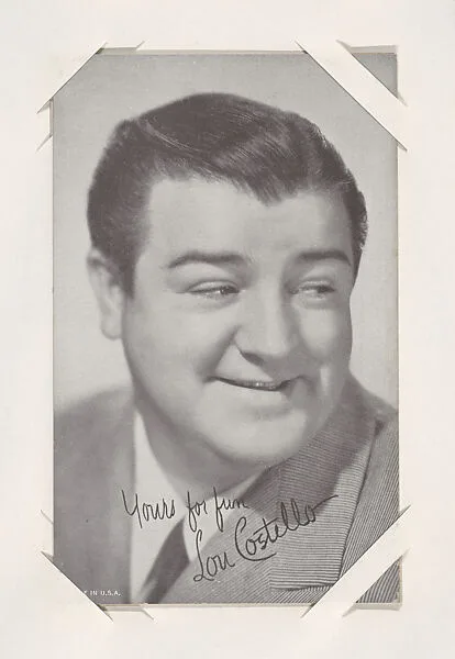 Lou Costello from Stars Exhibit Cards series (W401) — Unknown