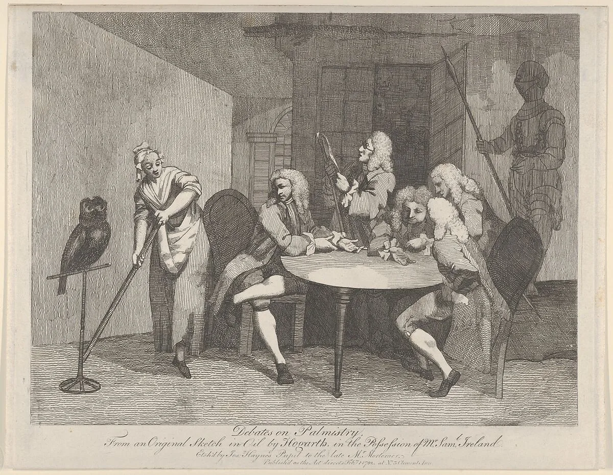 Debates on Palmistry — Samuel Ireland|William Hogarth|Joseph Haynes