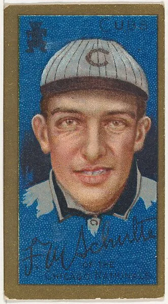 Frank M. Schulte, Chicago Cubs, National League, from the "Baseball Series" (Gold Borders) set (T205) issued by the American Tobacco Company — American Tobacco Company