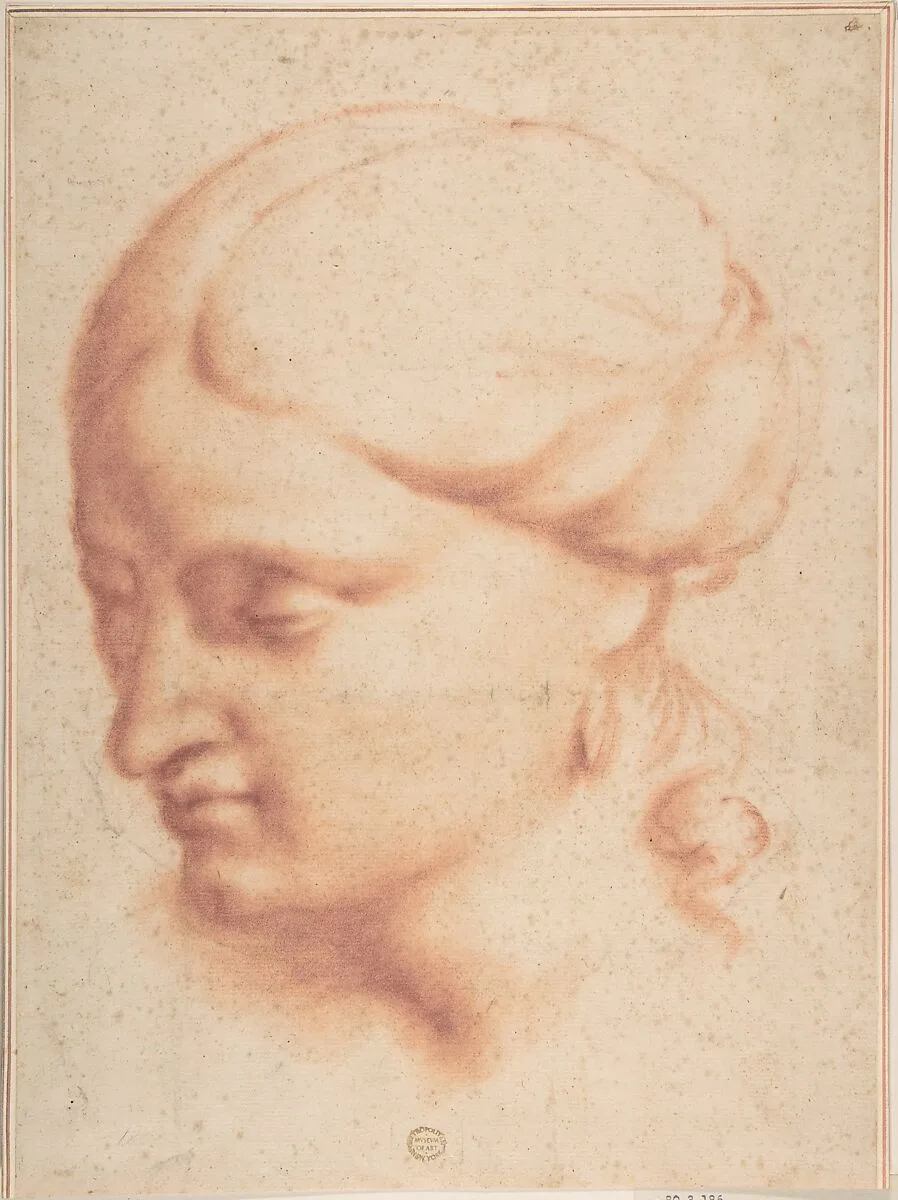 Head of a Woman — Anonymous, Italian, Roman-Bolognese, 17th century