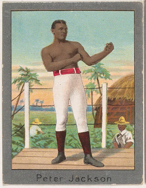 Peter Jackson, from the Champion Athlete and Prize Fighter series (T220), issued by Mecca and Tolstoi Cigarettes — Mecca Cigarettes|Tolstoi Cigarettes
