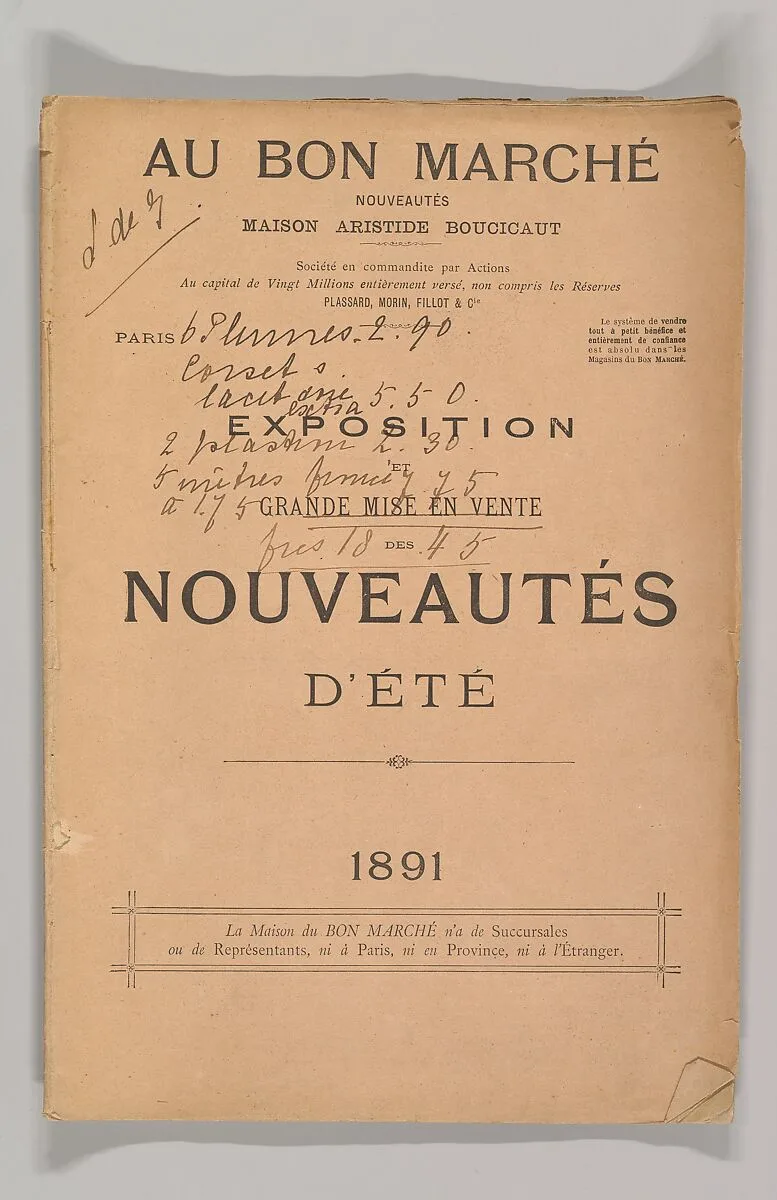 Au Bon Marché-Exposition et Grande Misé en Vente des Nouveautés d'Été 1891 — Unknown