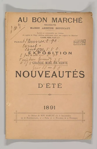 Au Bon Marché-Exposition et Grande Misé en Vente des Nouveautés d'Été 1891