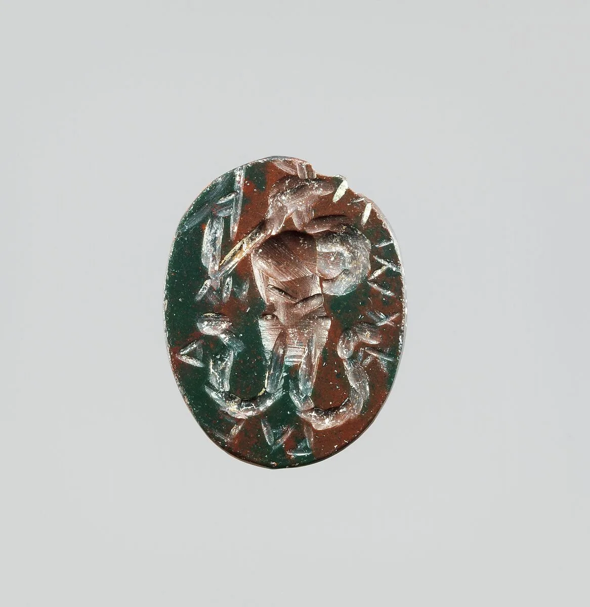 Jasper intaglio: Cock-headed anguipes — Unknown