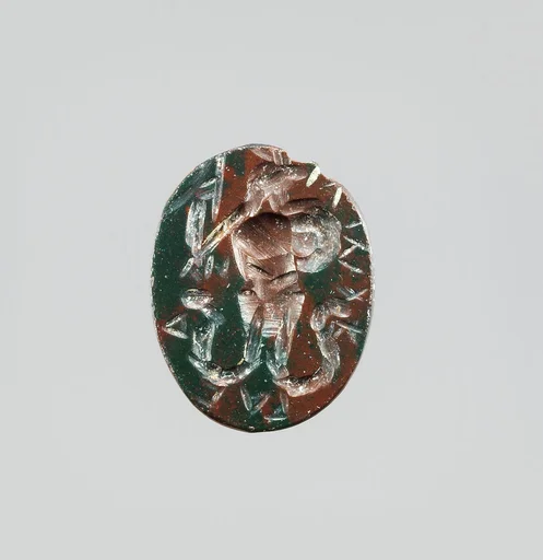 Jasper intaglio: Cock-headed anguipes