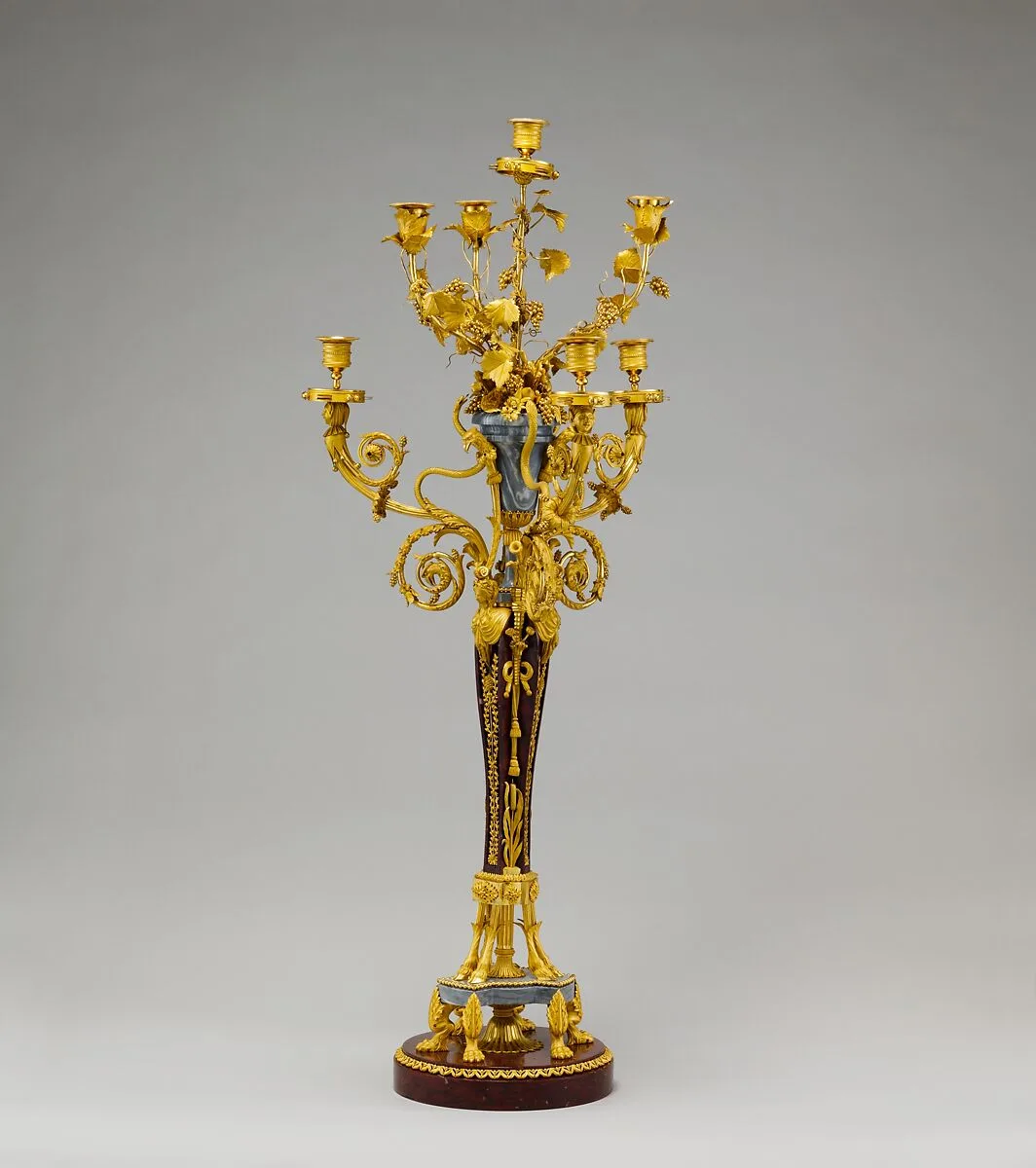 Pair of seven-light candelabra (candélabres or girandoles) — Unknown