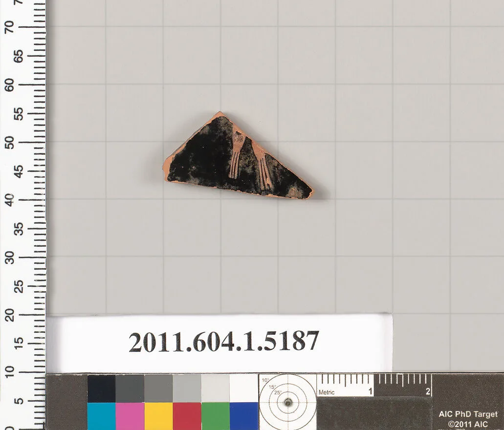 Terracotta fragment of a kylix (drinking cup) — Unknown
