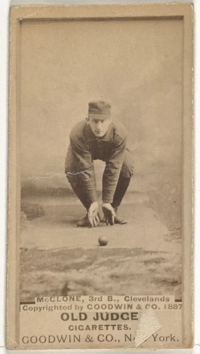 John T. McGlone, 3rd Base, Cleveland, from the Old Judge series (N172) for Old Judge Cigarettes — Goodwin & Company