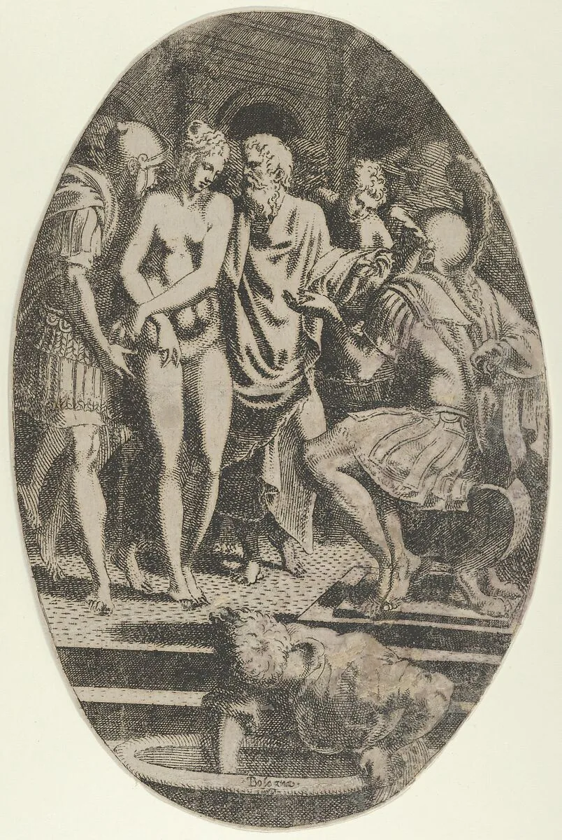 Timocleia Before Alexander — Léon Davent|Francesco Primaticcio