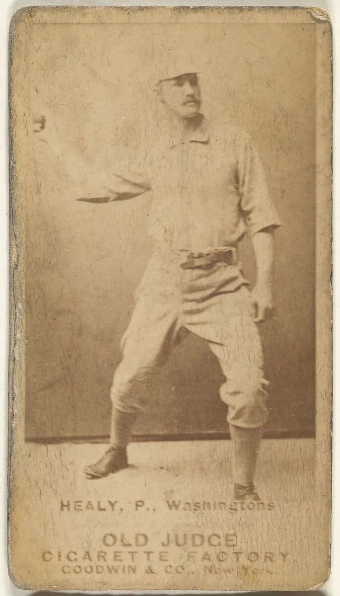 John J. "Egyptian" Healy, Pitcher, Washington Nationals, from the Old Judge series (N172) for Old Judge Cigarettes — Goodwin & Company