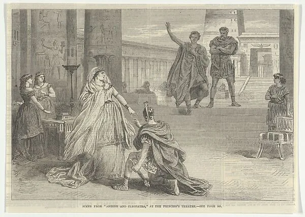 Scene from Antony and Cleopatra, at the Princess's Theatre, from "Illustrated London News" — Isabella Glyn|William Shakespeare|Alfred Hunt