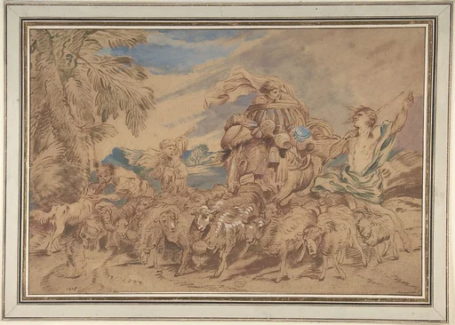 Pastoral Scene: Shepherds and Their Flock