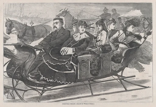 Christmas Belles (from "Harper's Weekly," Vol. XIII)