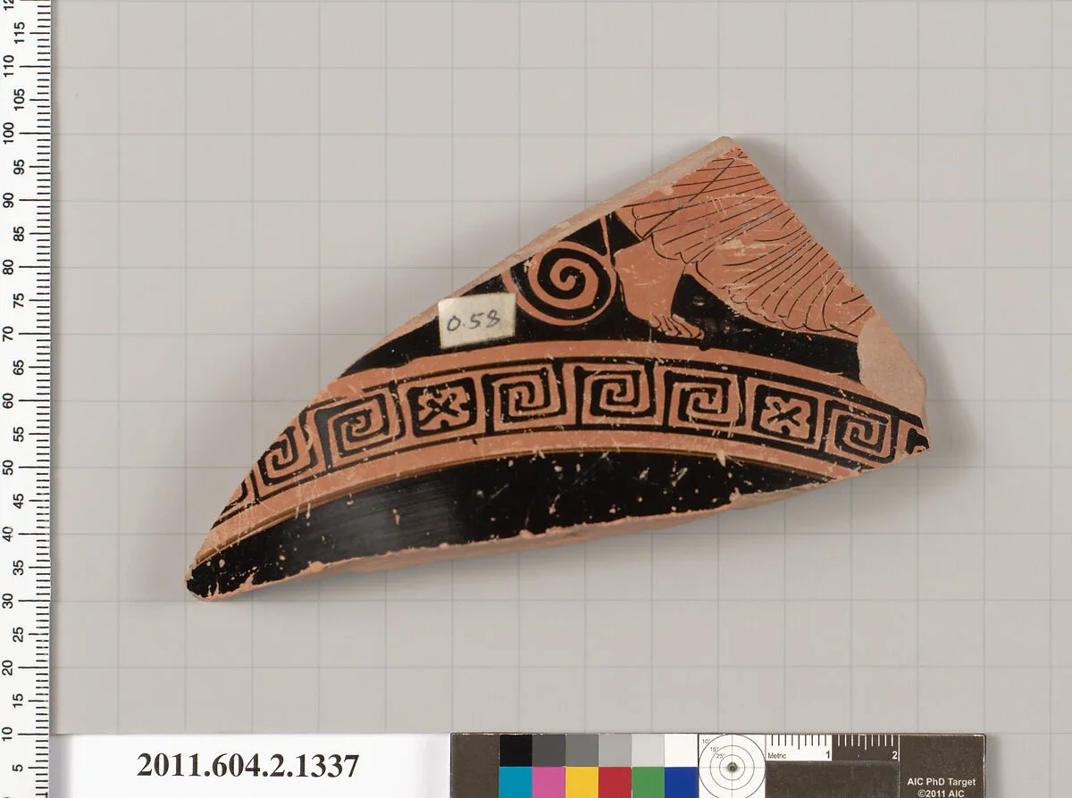 Terracotta fragment of a skyphos (deep drinking cup) — Lewis Painter