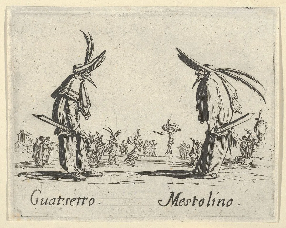 Guarserro - Mestolino, from the Balli di Sfessania — Jacques Callot