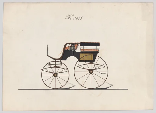 Design for Dog Cart or 2 Wheeler, no. 3018
