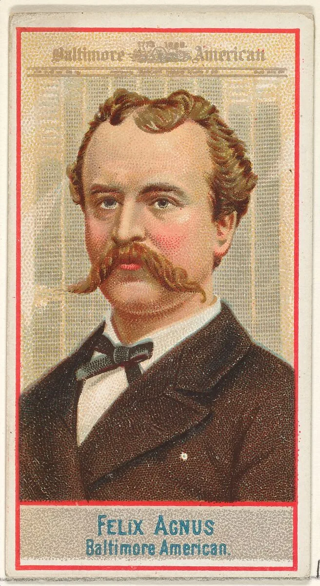 Felix Agnus, Baltimore American, from the American Editors series (N1) for Allen & Ginter Cigarettes Brands — Allen & Ginter