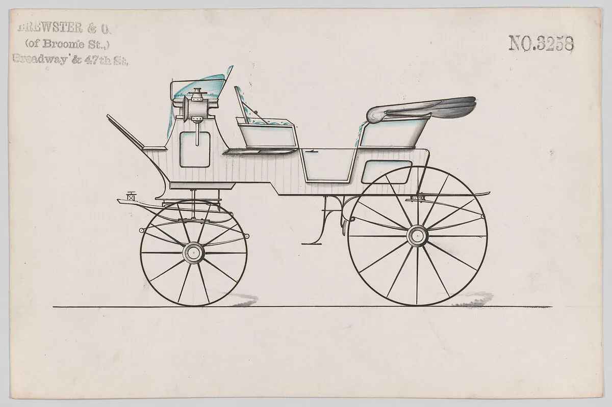 Design for 6 seat Phaeton, no. 3258 — Brewster & Co.