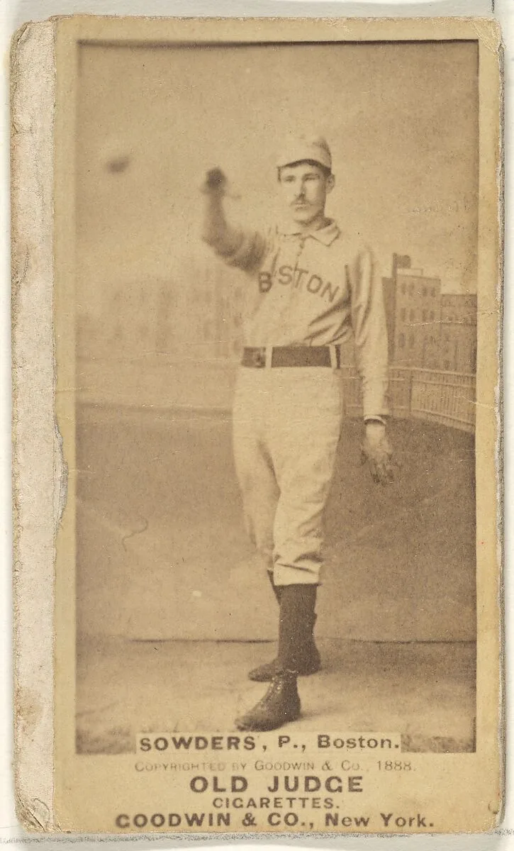 Sowders, Pitcher, Boston, from the Old Judge series (N172) for Old Judge Cigarettes — Goodwin & Company